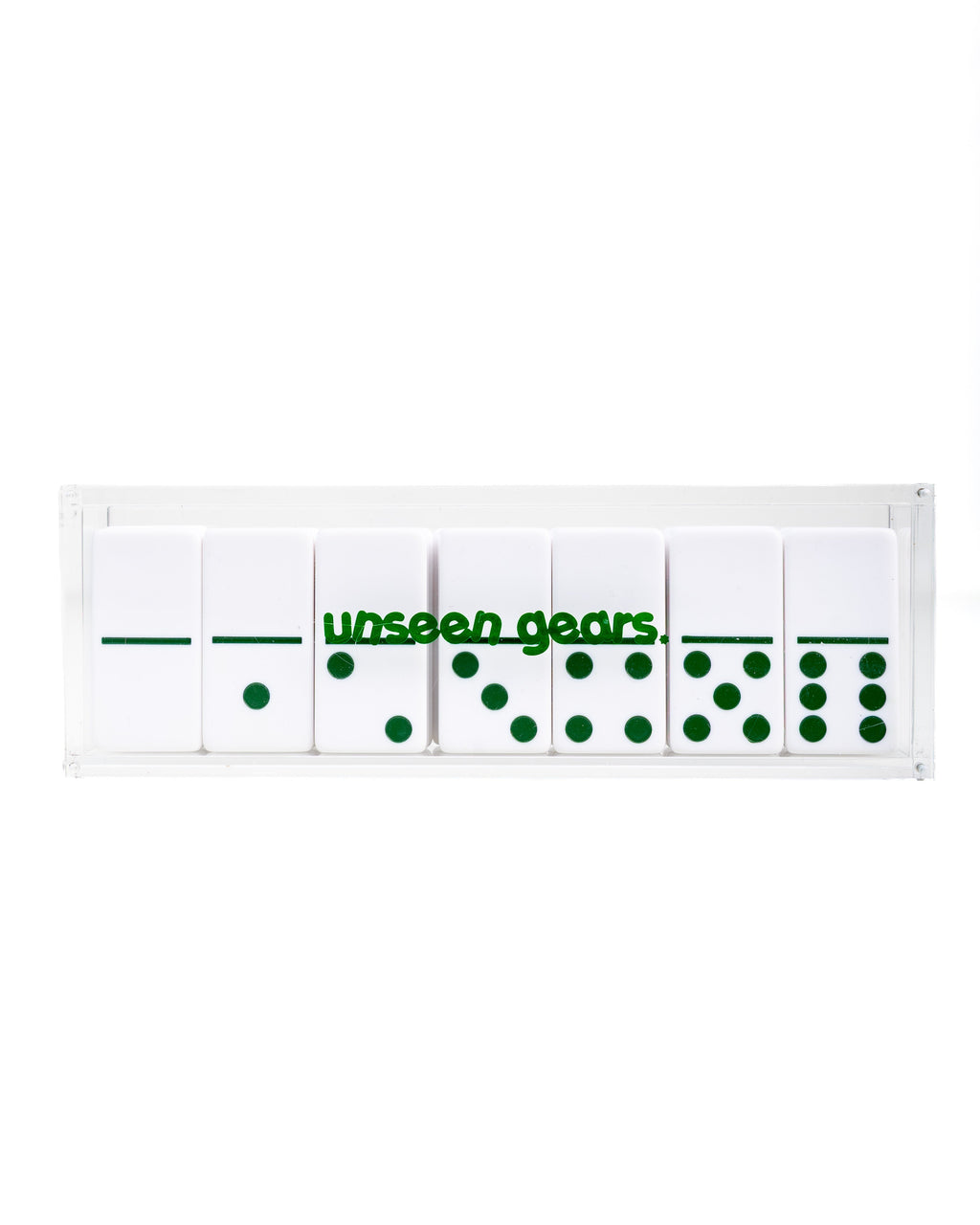 Unseen Gears Domino Set branded case