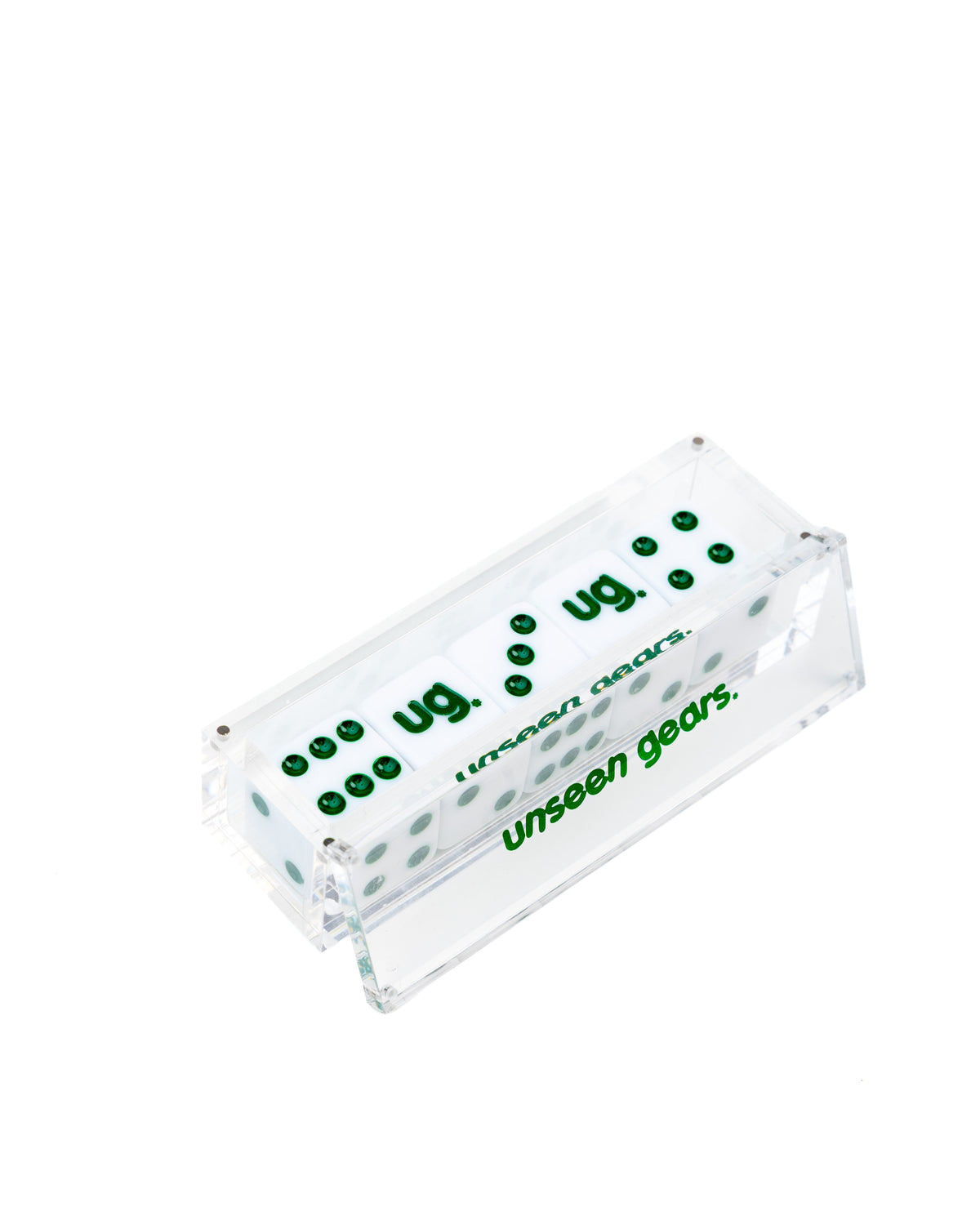 Dice Set in clear acrylic case