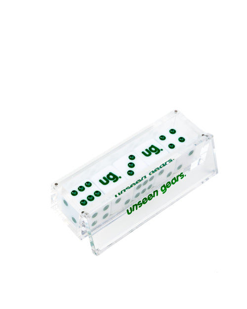 Dice Set in clear acrylic case