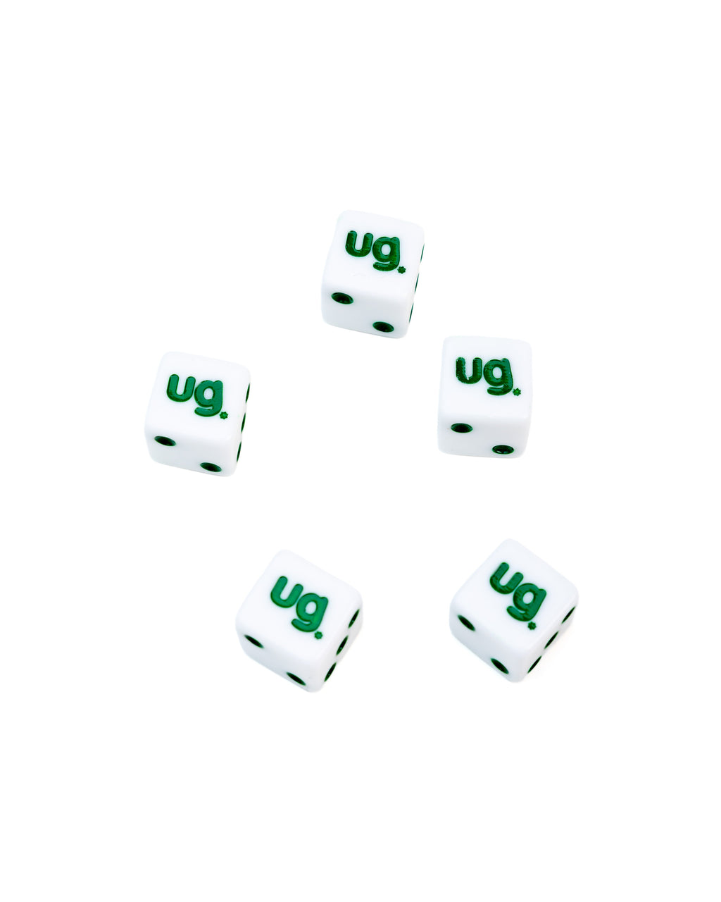 Dice Set — five branded dice