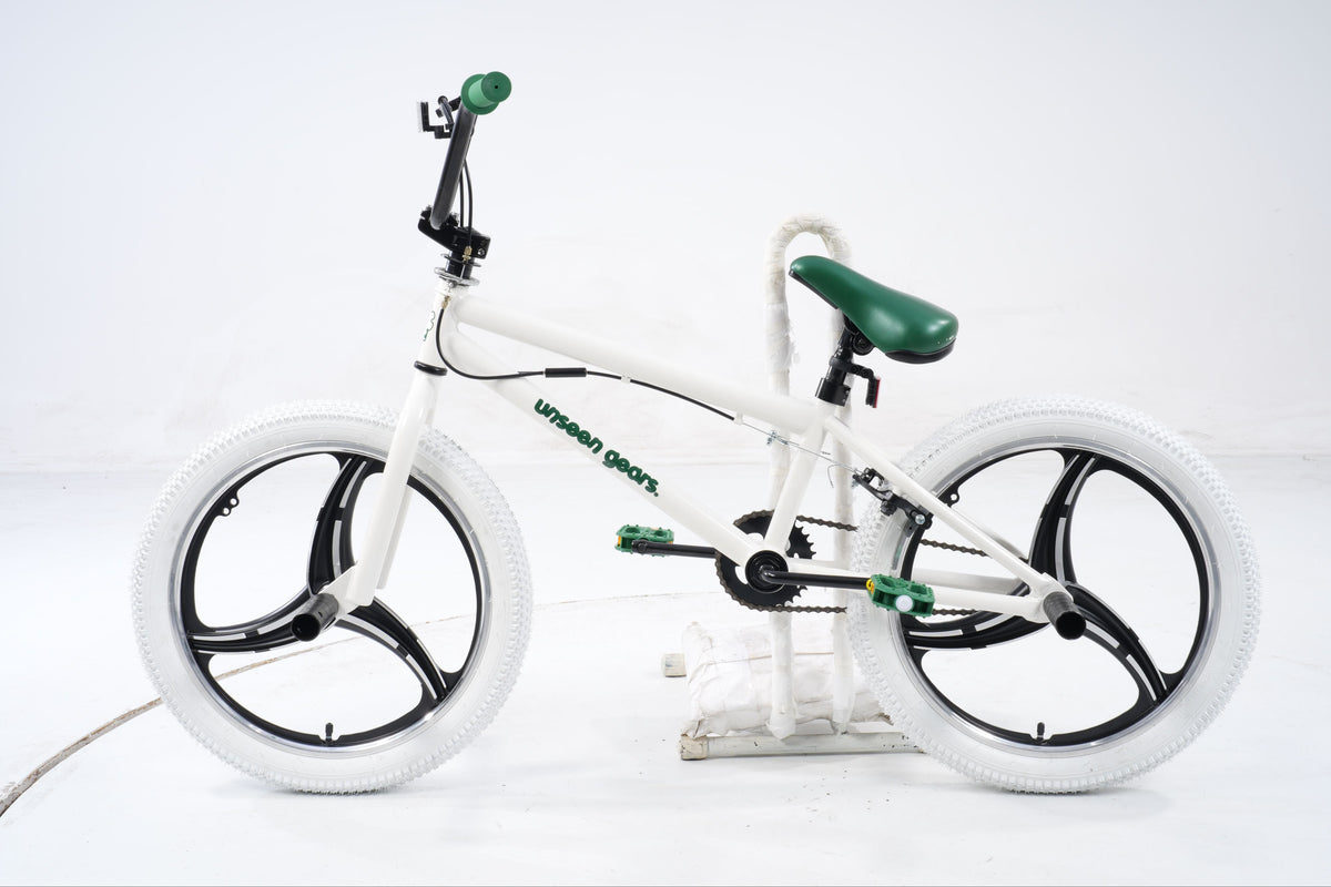 BMX Bike peg and wheel detail